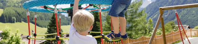 Children on a climbing frame