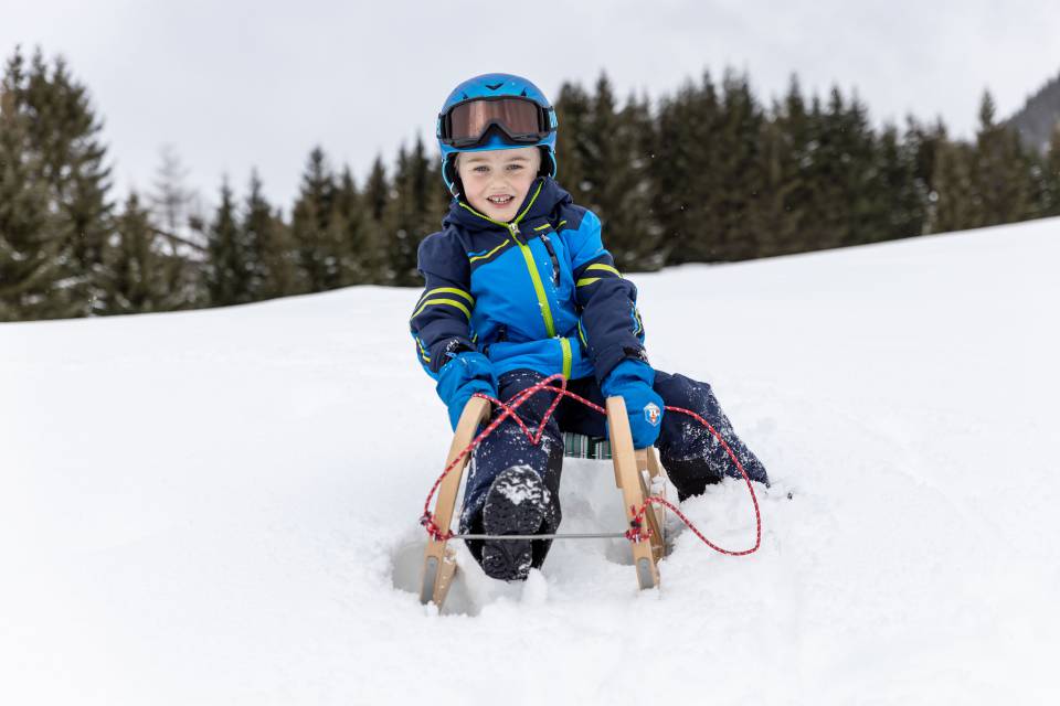 Tobogganing fun at the Familotel Kaiserhof