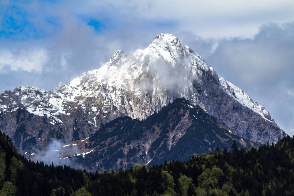 The majestic Zugspitze with its snow-covered peak